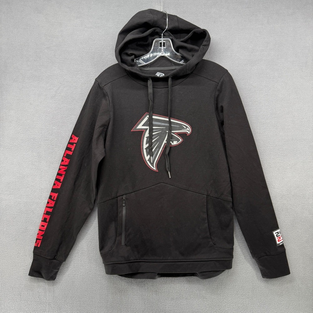 NFL Atlanta Falcons Black Hoodie Adult XS Pullover Sweatshirt 2023 Patch